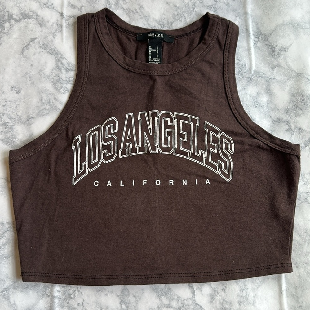 Forever 21 cropped graphic tank